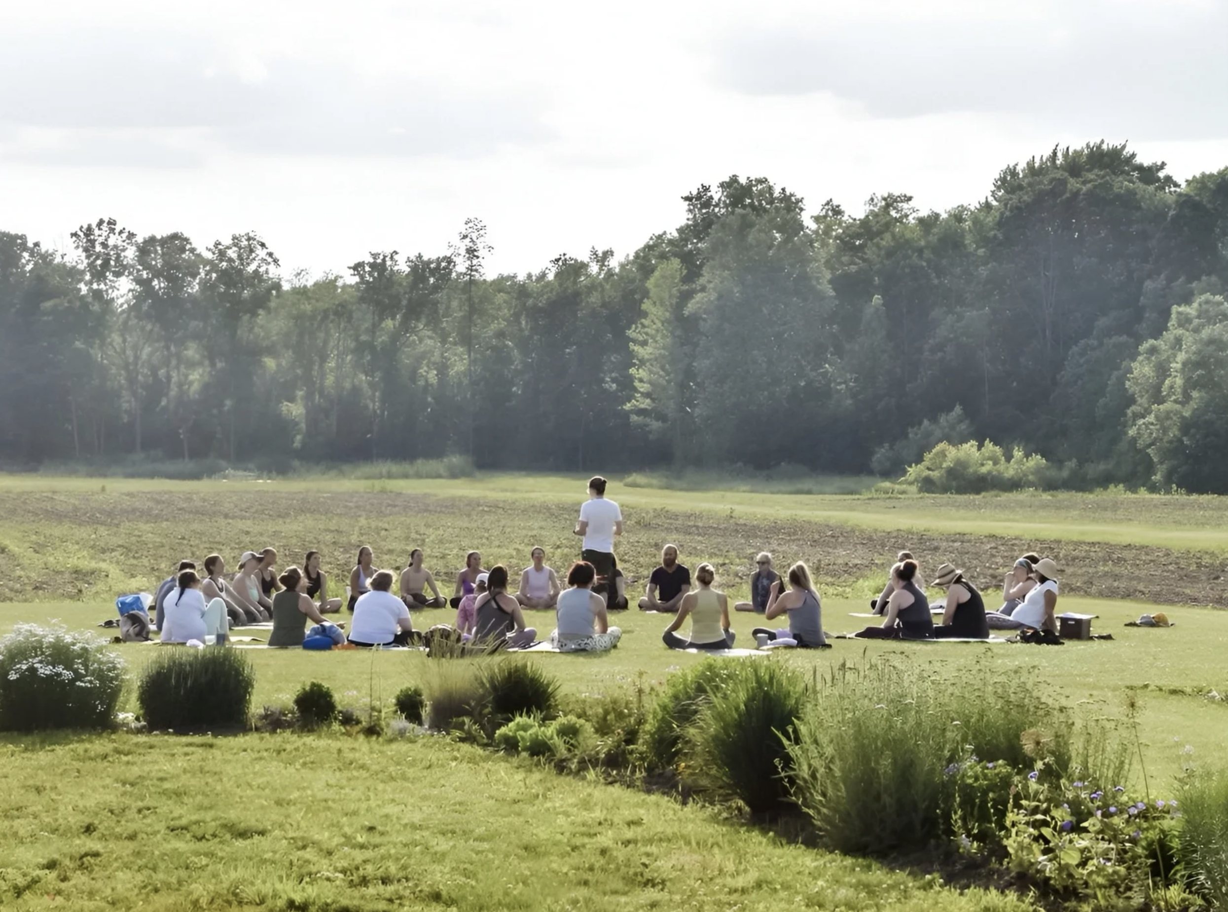 Group breathwork session